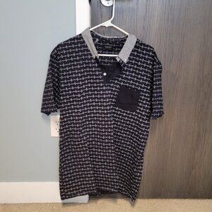 7 Diamonds Navy Print Polo, XXL, NWT